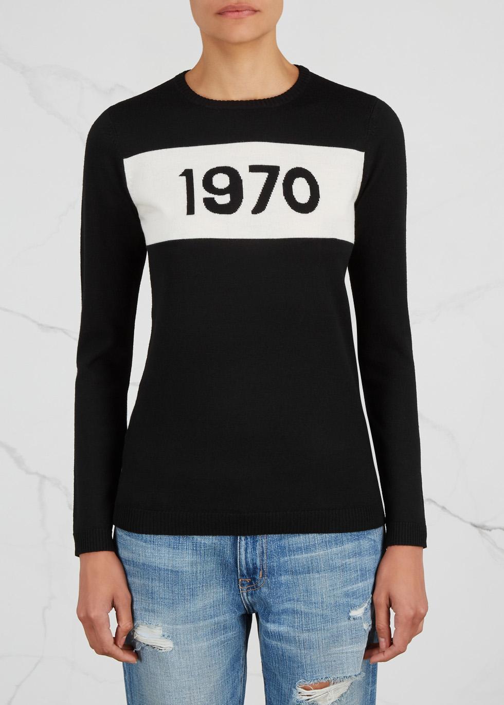 Bella Freud Wool 1970 Jumper in Black - Save 62% | Lyst