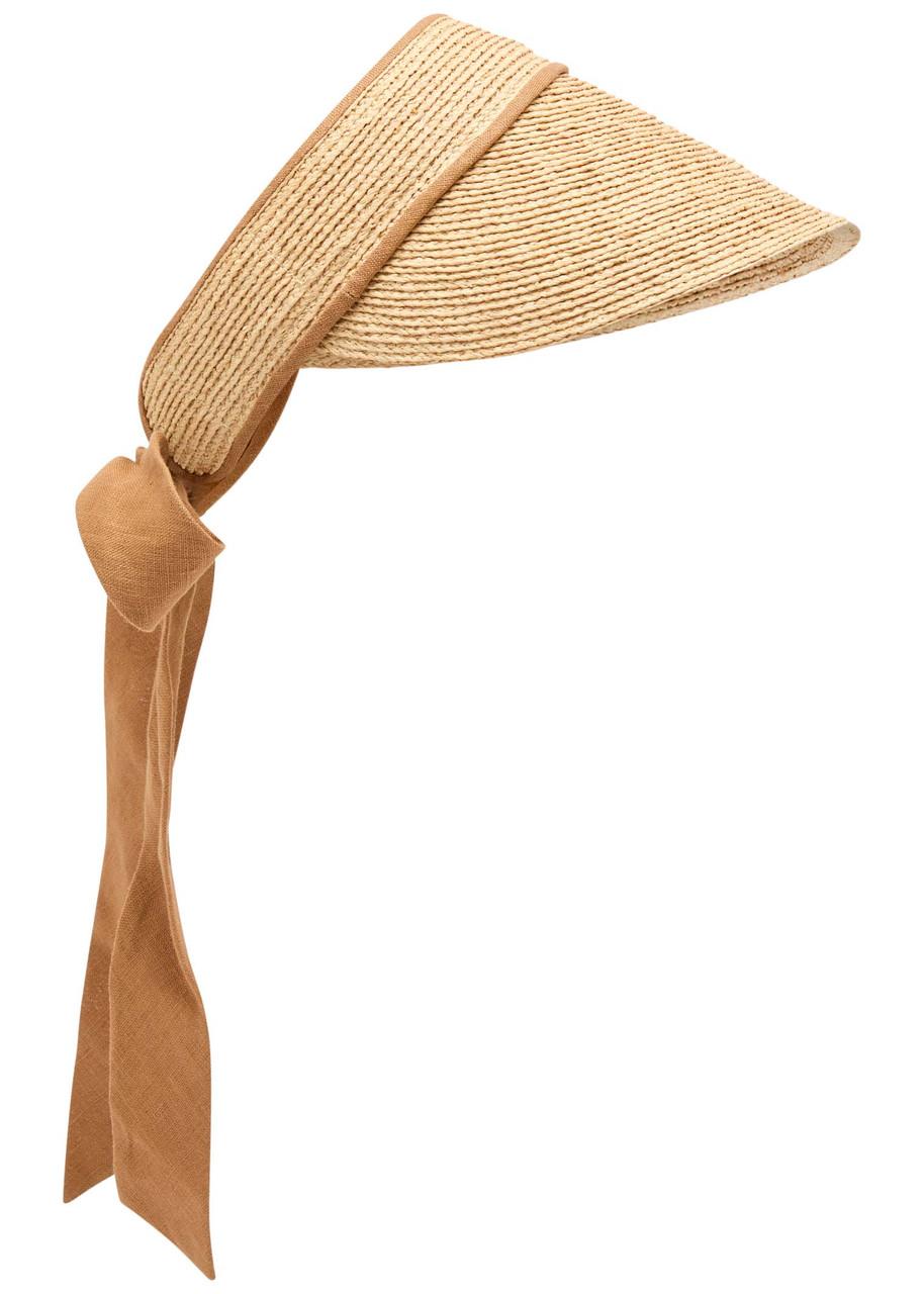 Lack of Color Cream Visor with Tan Inner Band Lack of Color Raffia Visor (Women) | Nordstrom main image 2