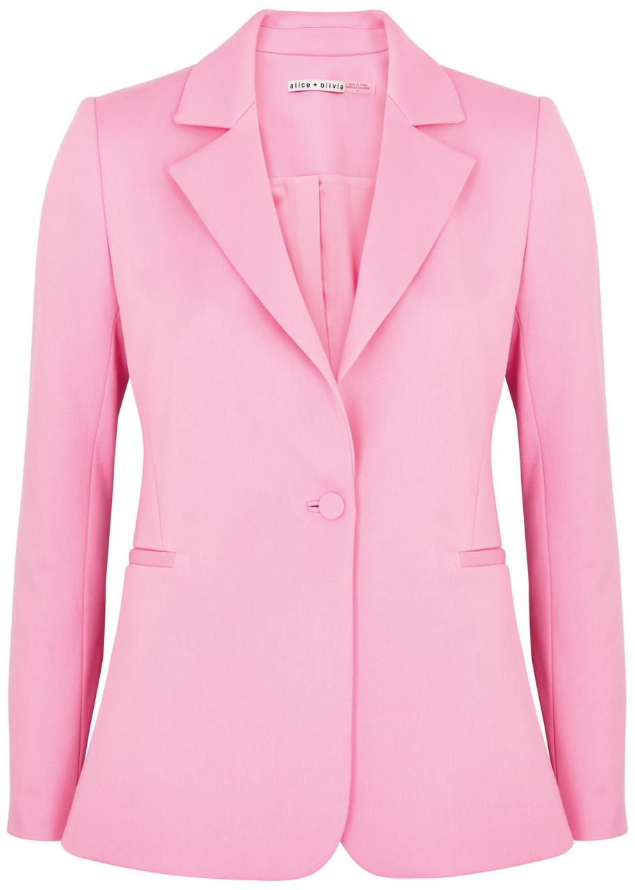 Alice Olivia Alice Olivia Macey Woven Blazer in Pink Lyst