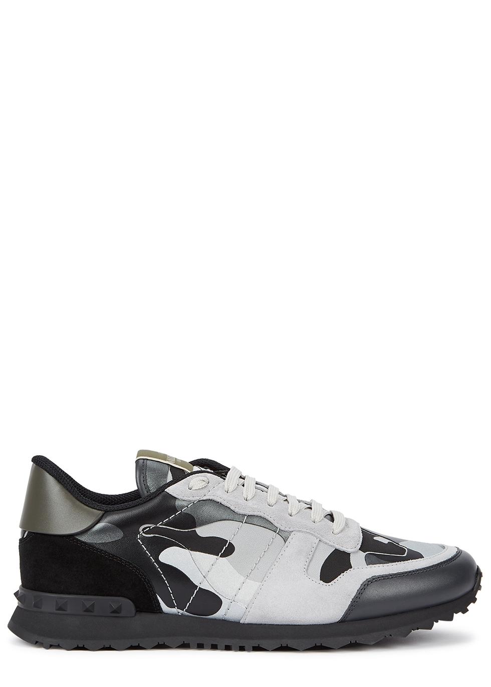 Valentino Garavani Rock Runner Camouflage Reflective Suede \u0026 Leather  Sneaker in Gray/Black (Gray) for Men - Save 54% - Lyst