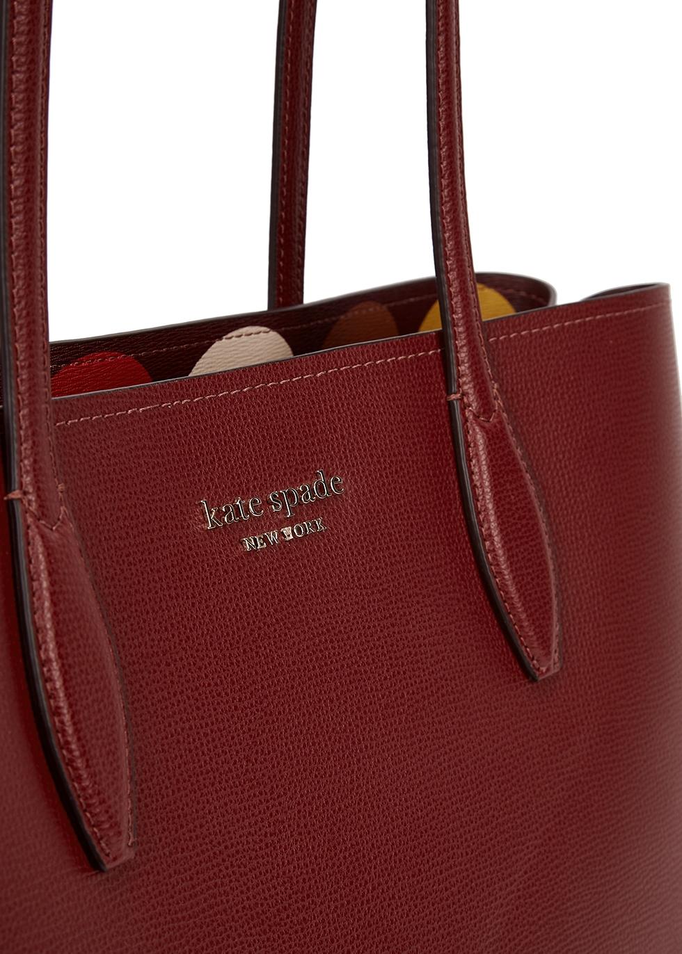 All Day Tote Bag- Burgundy Leather