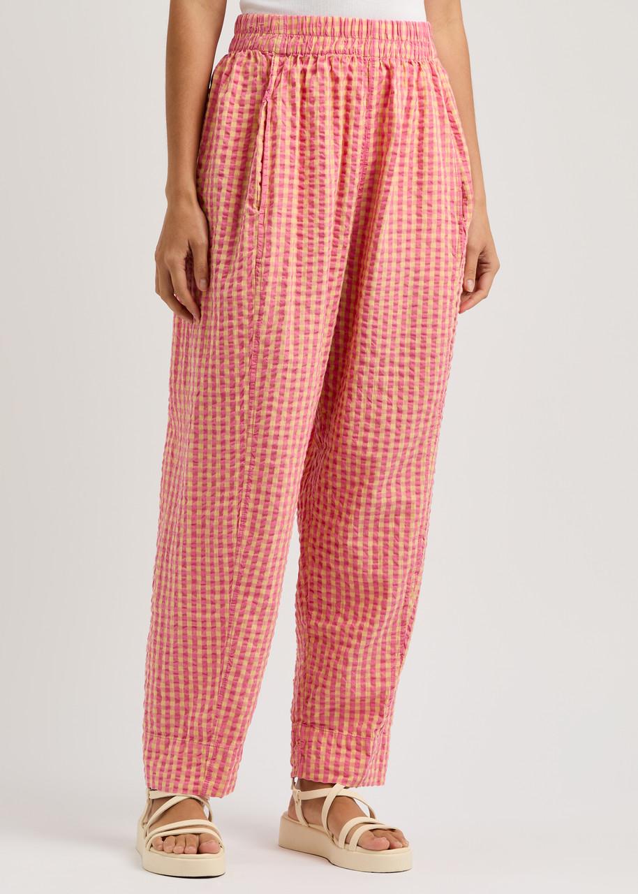 TBPR SEERSUCKER ALOHA PANTS B/W GINGHAM