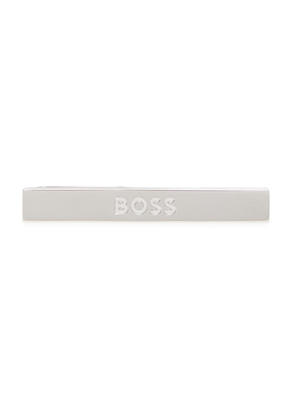 hugo boss silver tie clip