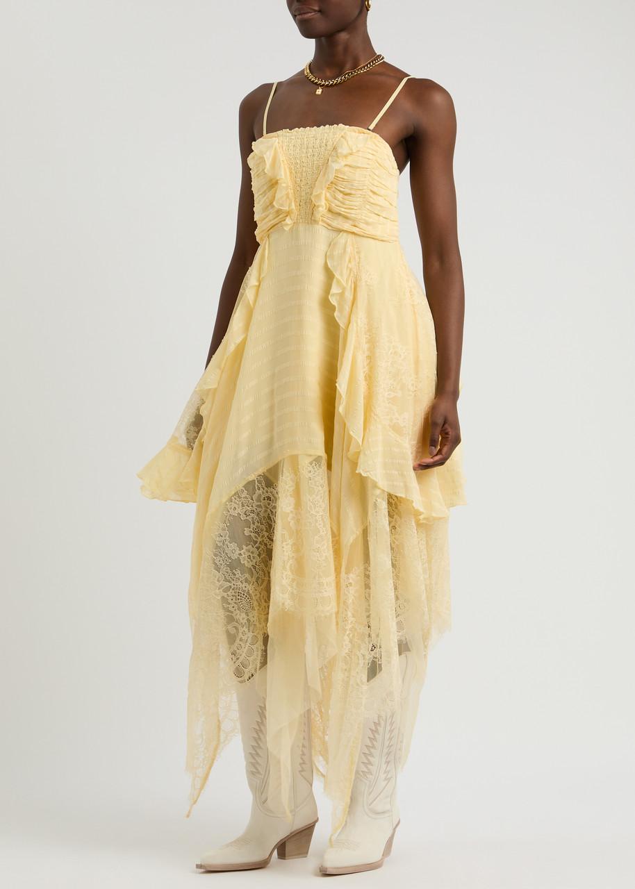 free people yellow maxi dress Free People Sasha Maxi Dress  Lemon Combo