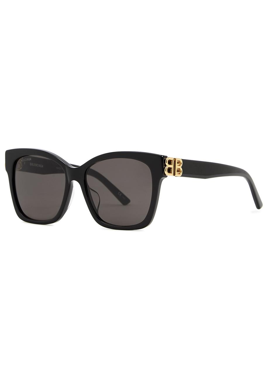 balenciaga black oversized sunglasses
