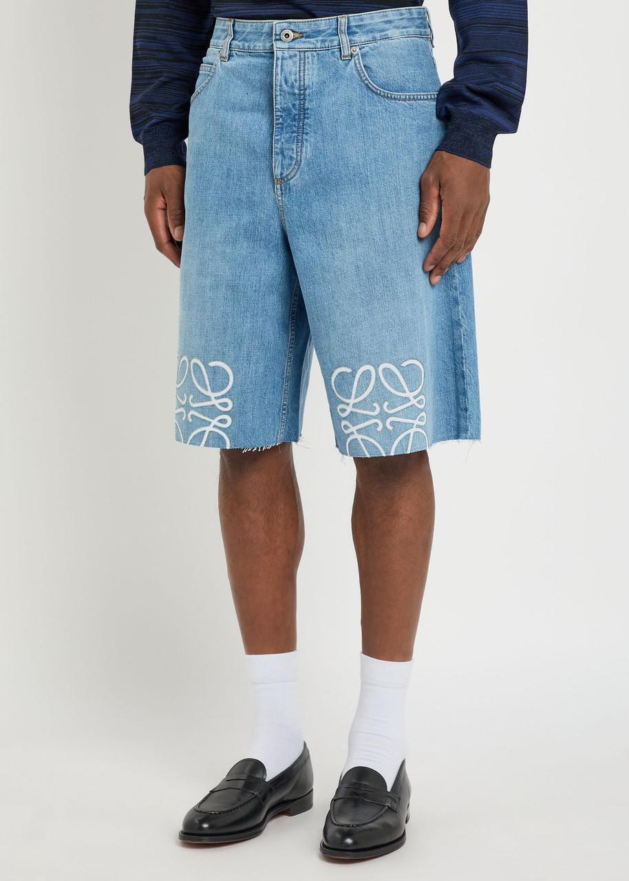 Loewe Anagram Shorts in Blue for Men | Lyst