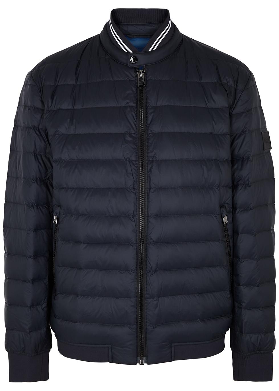 BOSS by HUGO BOSS Dumaro Navy Quilted Shell Bomber Jacket in Blue for ...