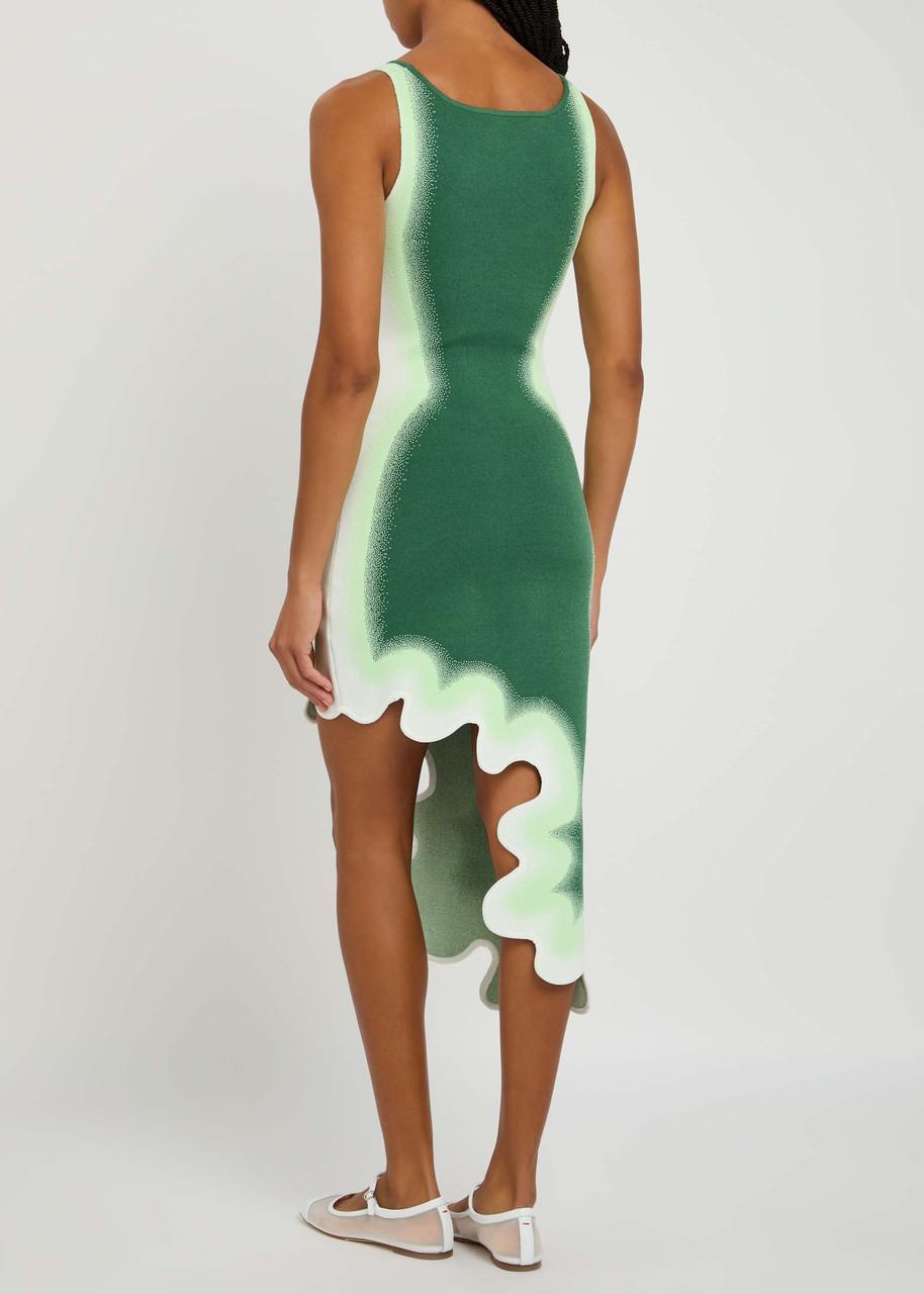 Ph5 Aster Reversible Wavy Asymmetric Stretch-Knit Mini Dress in Green | Lyst Ph5 Aster Reversible Wavy Asymmetric Stretch-Knit Mini Dress in Green | Lyst