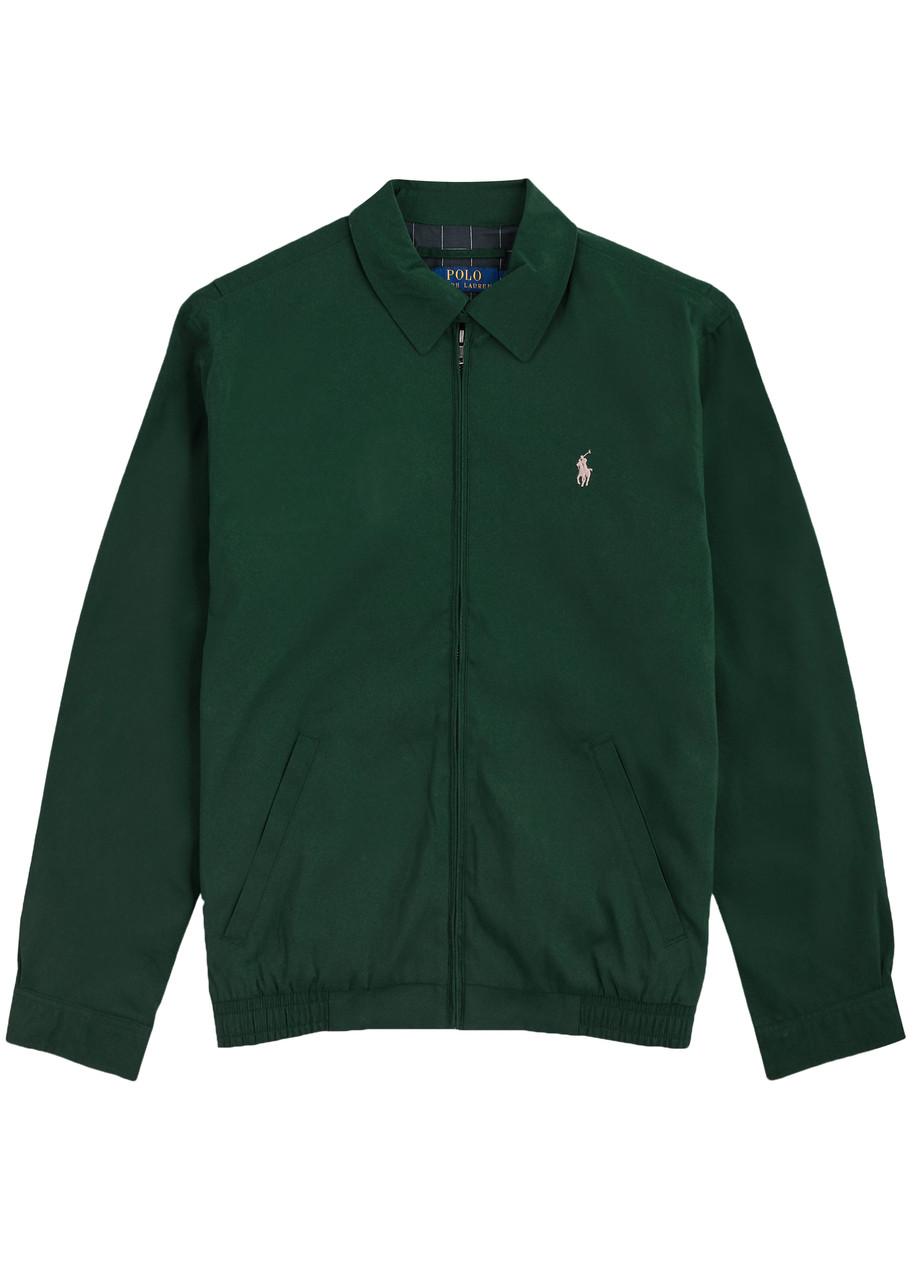 Polo Ralph Lauren Logo Embroidered Twill Jacket in Green for Men Lyst UK