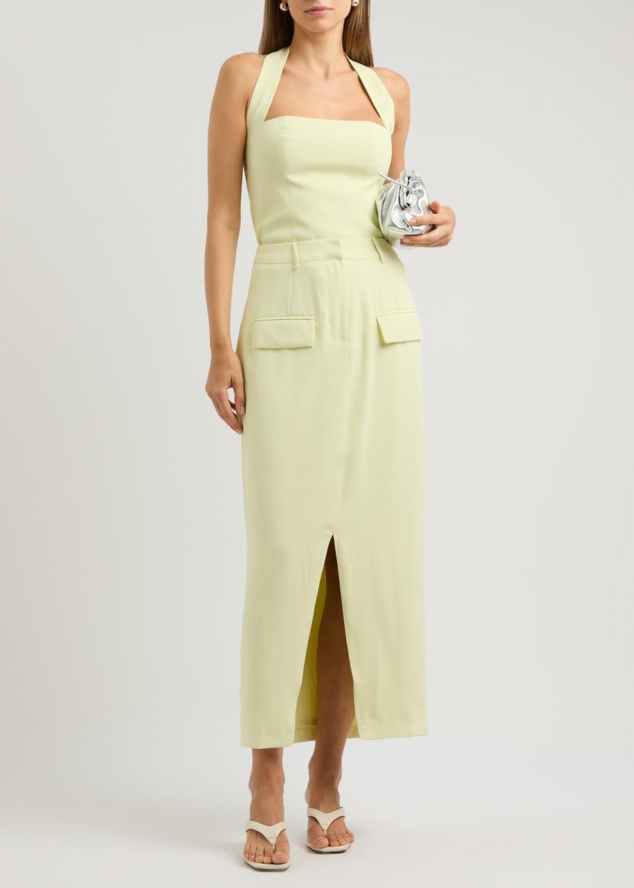 Odd Muse The Ultimate Muse Halterneck Twill Top in Yellow | Lyst