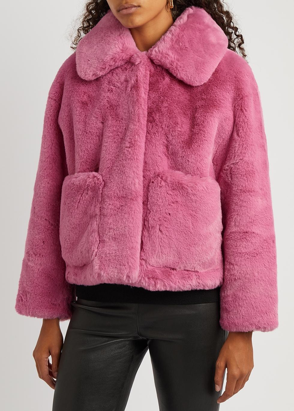 Jakke Women's Traci Pink Faux Fur Coat