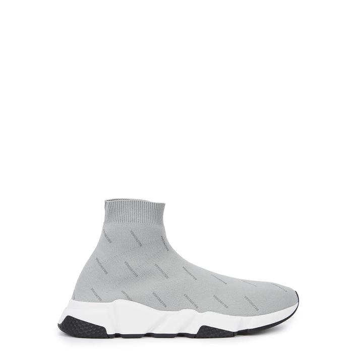 balenciaga speed trainer logo all over