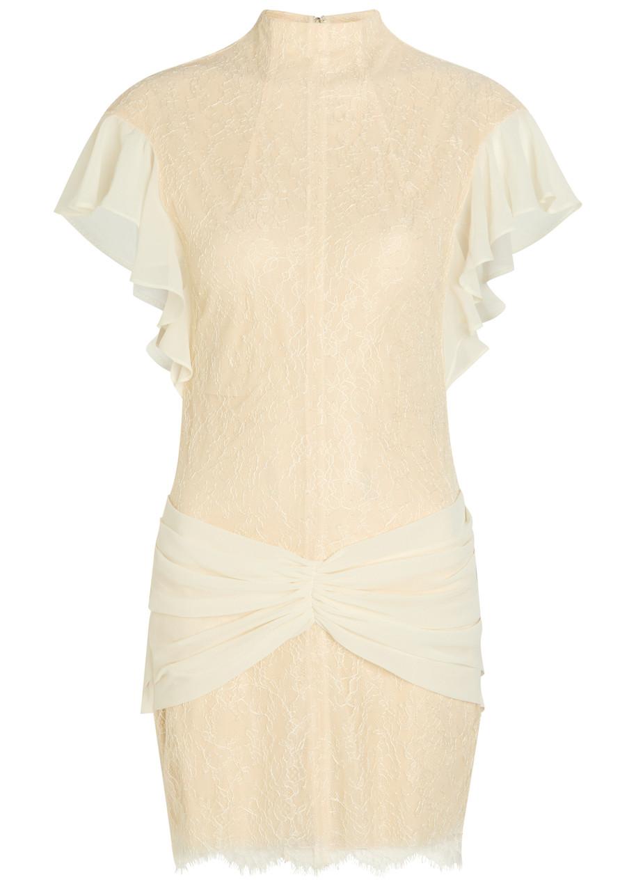chinese dress ladies Bodita Mini Dress in White Cotton Lace main image 0