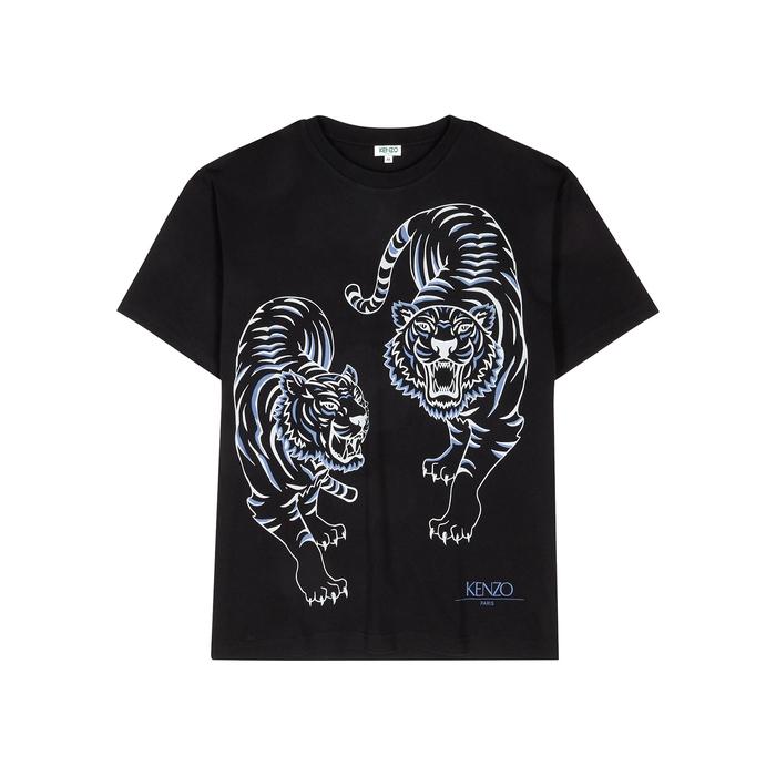 KENZO Cotton Men's Double Tiger Graphic 