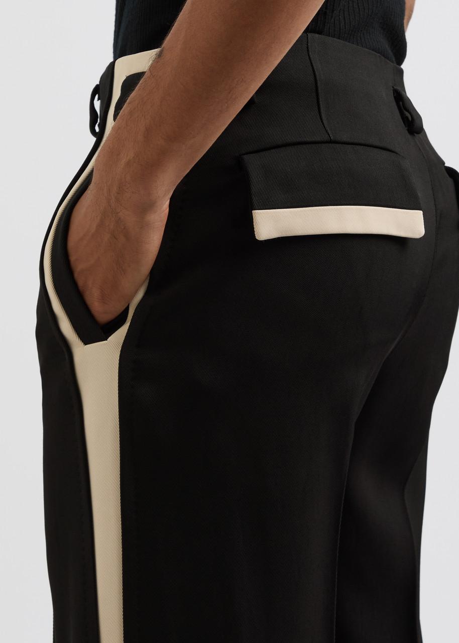 Amiri Hollywood Wide-Leg Twill Trousers in Black for Men Lyst - Main Image