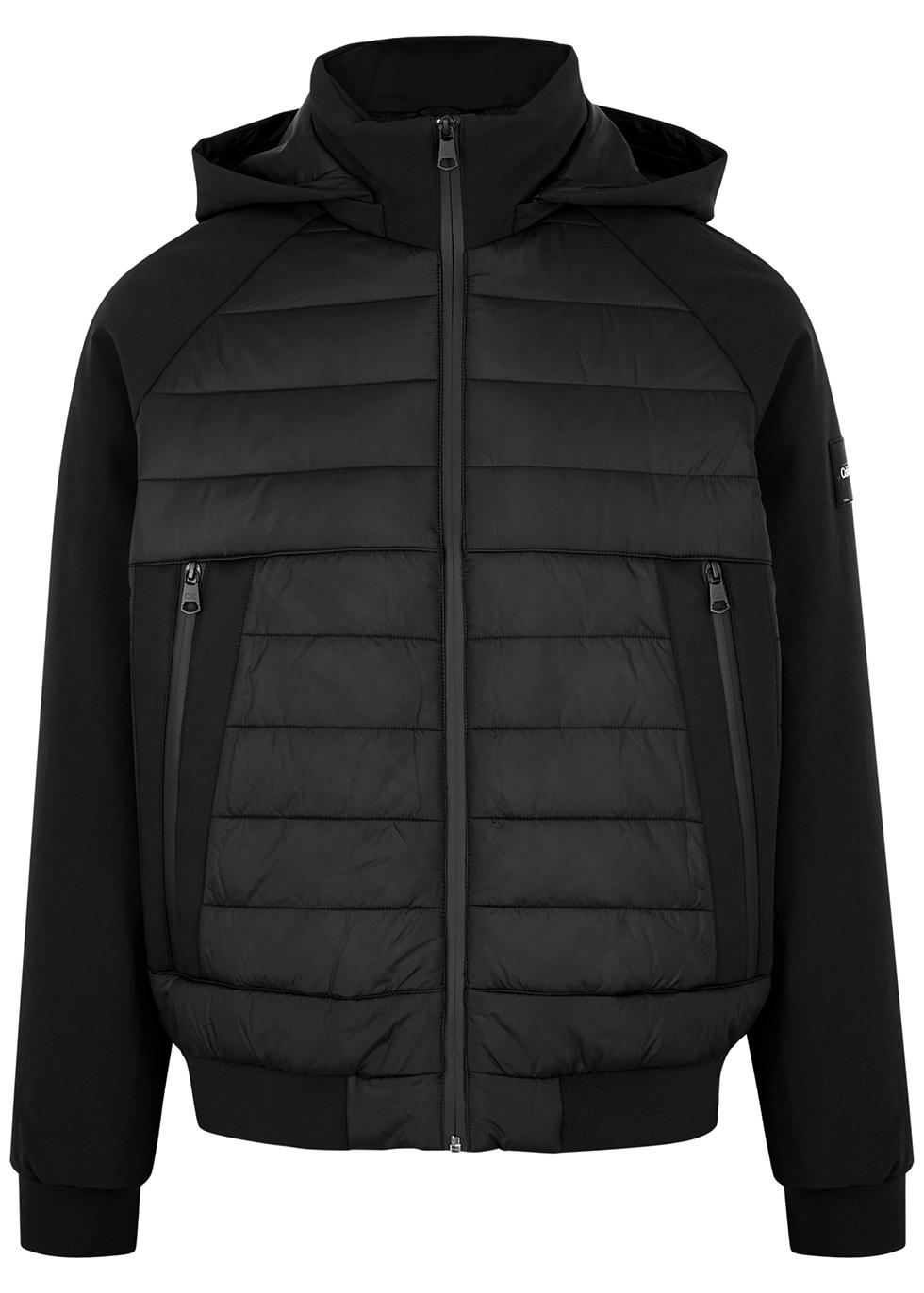 Calvin Klein Panelled Quilted Shell Jacket in Black for Men | Lyst