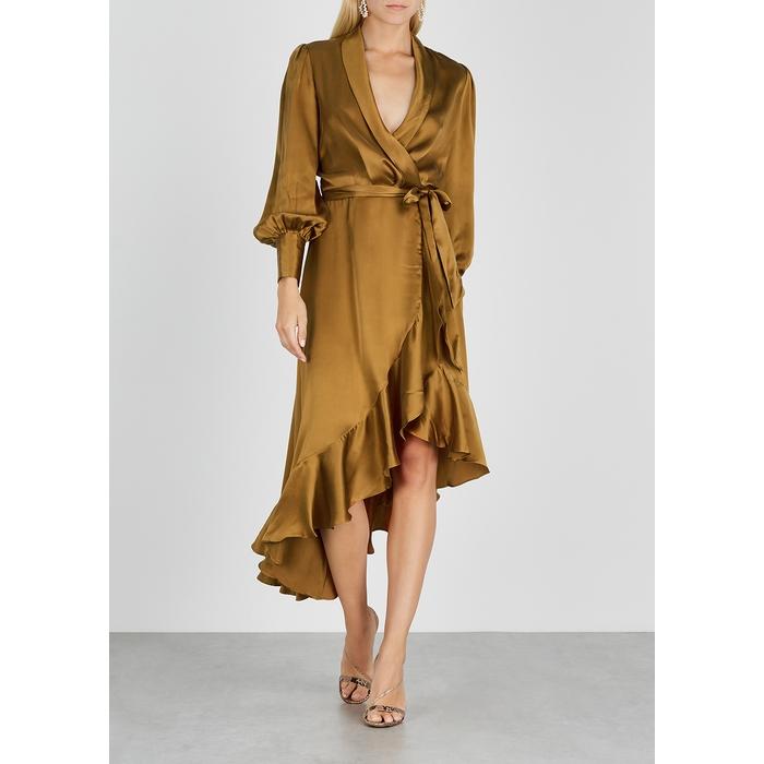 Bronze wrap dress Clearance