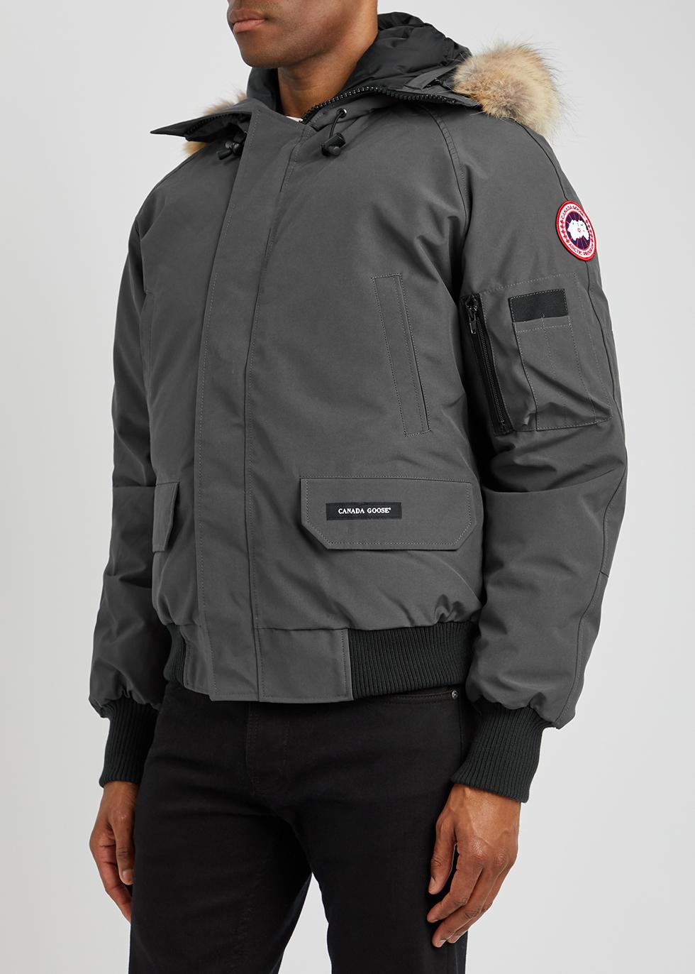 Canada Goose Chilliwack Fur-trimmed Arctic-tech Bomber Jacket in Gray for  Men | Lyst