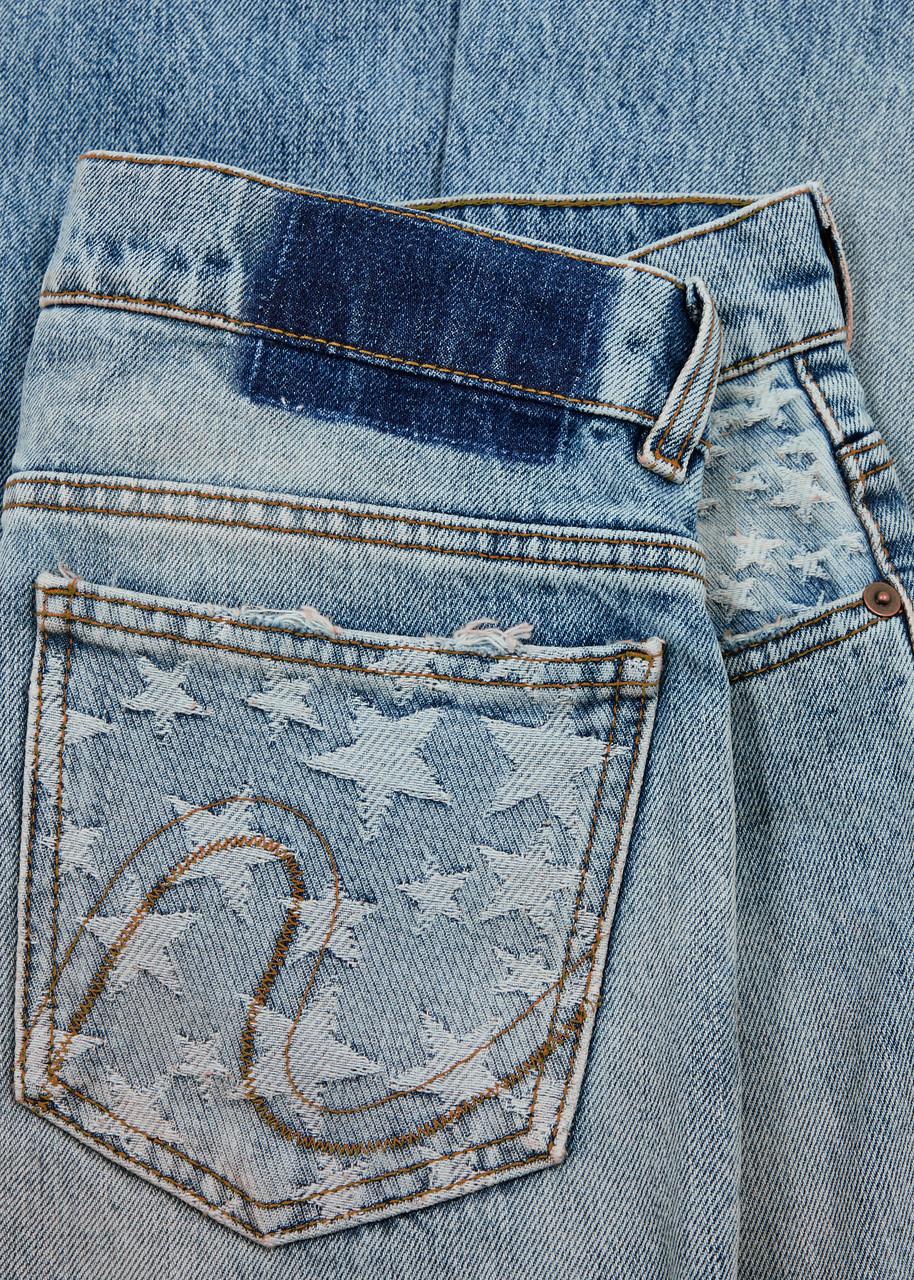 パンツ ERL 2024ss blue stars distressed jeans ERL 2024ss blue stars distressed jeans