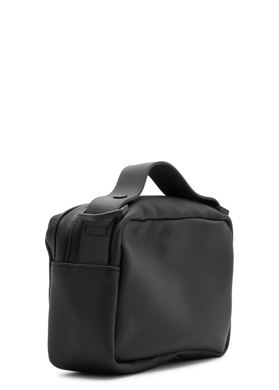 Rains Box Micro Rubberised Cross body Bag in Black Lyst UK