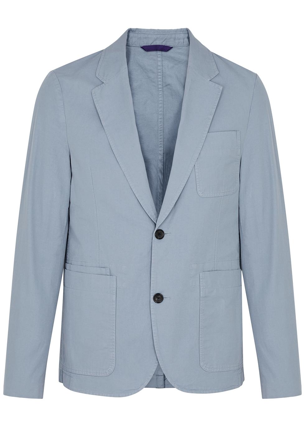 PS by Paul Smith Cotton-blend Blazer in Blue for Men | Lyst
