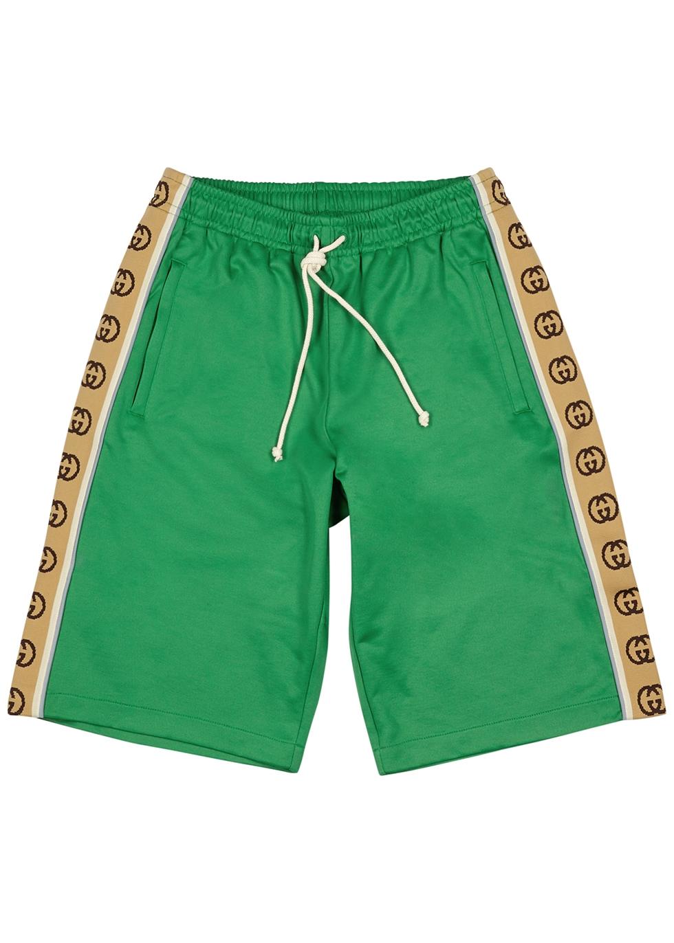 Gucci Technical Jersey Shorts in Green for Men | Lyst