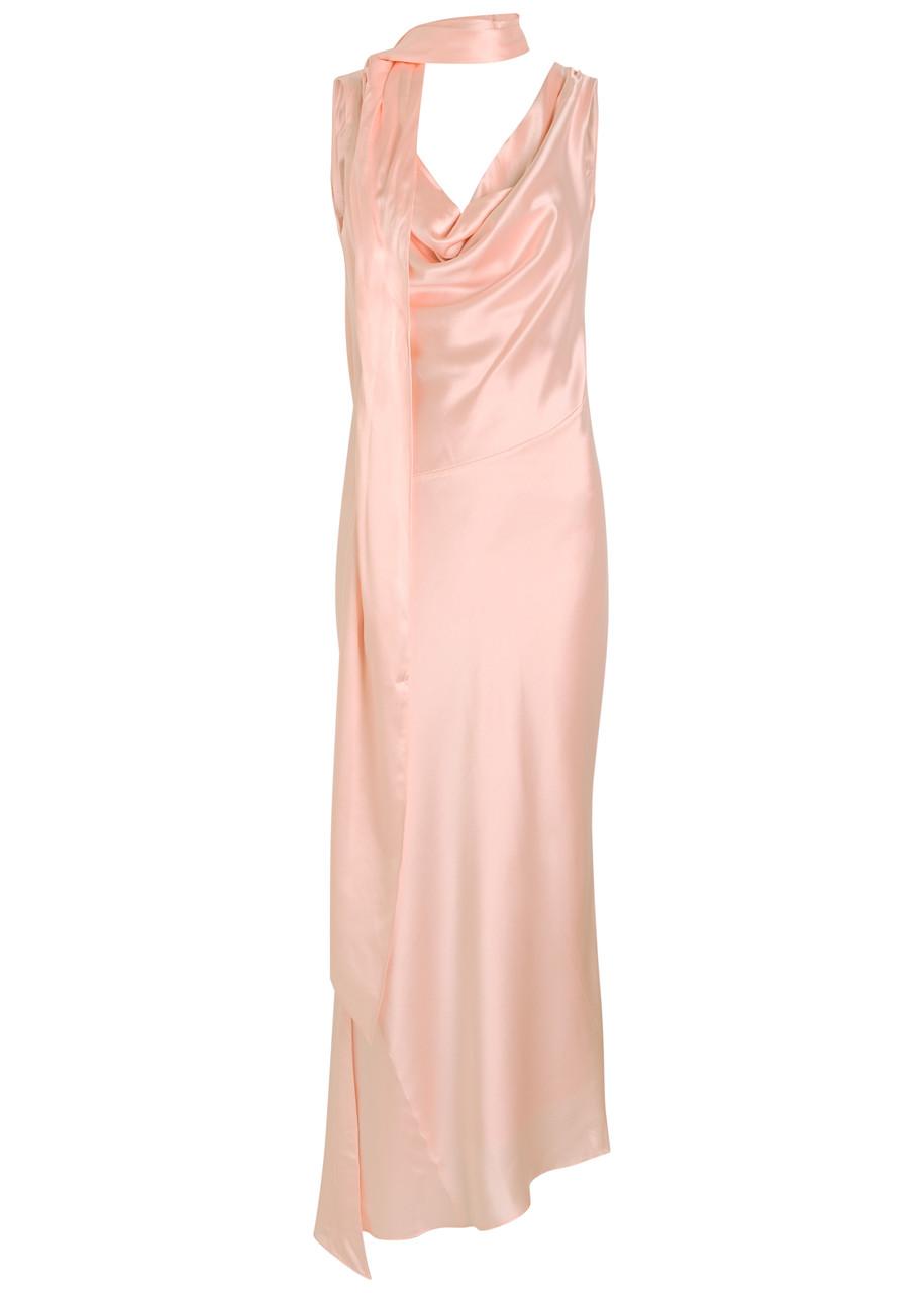 satin effect midi slip dress All Yours Satin Midi Slip Dress- Ash Black