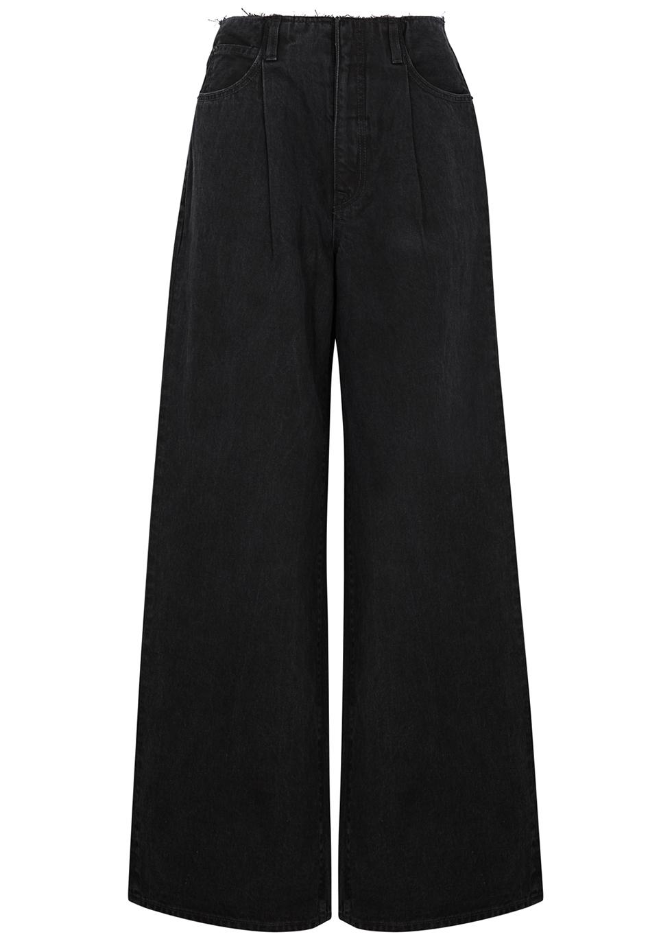 SLVRLAKE Denim Taylor Wide-leg Jeans in Black | Lyst