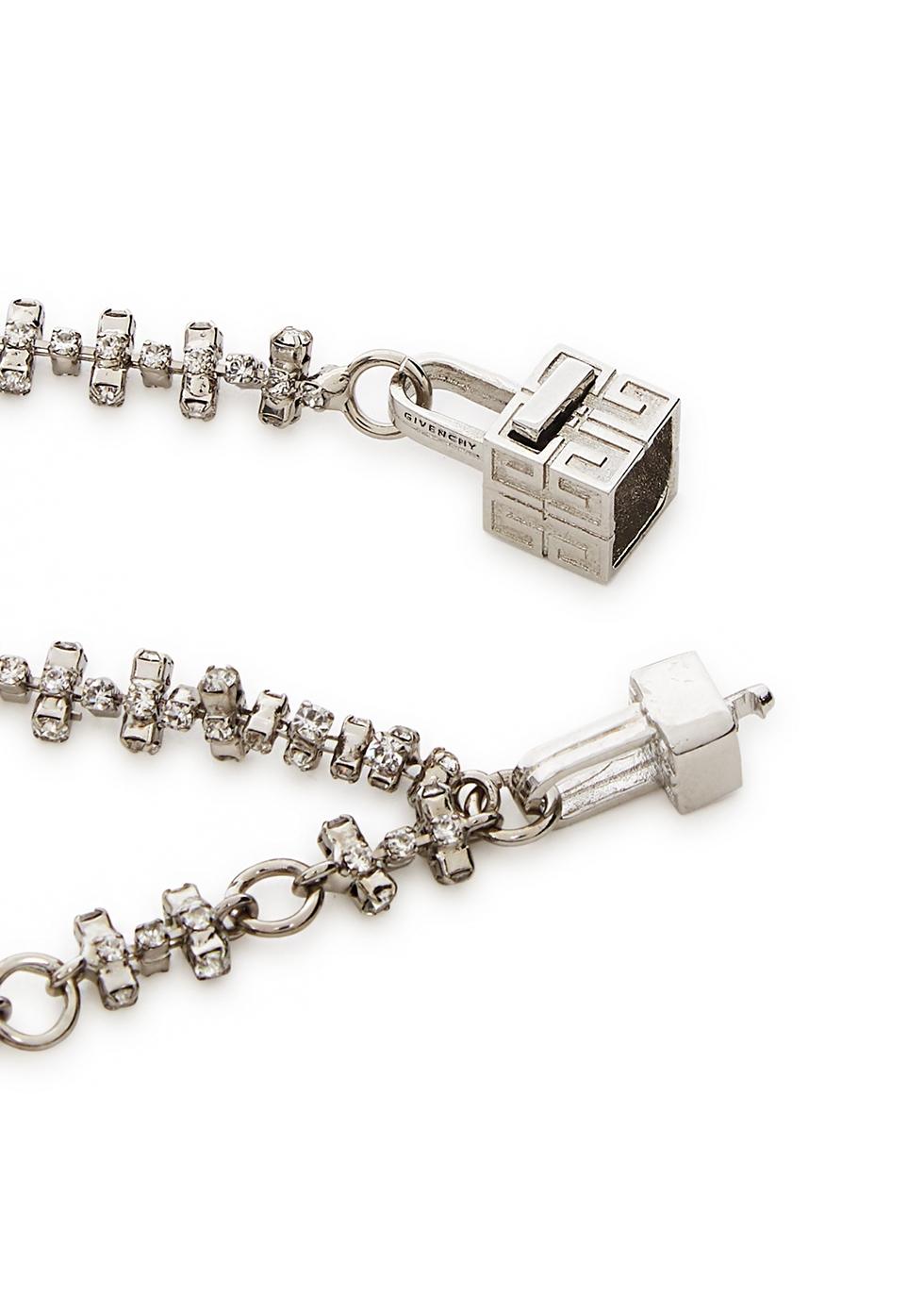 Givenchy 4g Embellished -tone Bracelet in White | Lyst