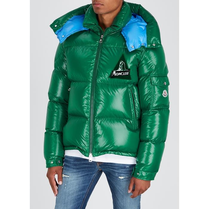 Moncler Velvet Wilson Green Quilted Shell Jacket for Men - Lyst
