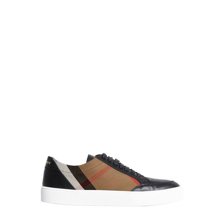 burberry salmond leather and fabric sneakers
