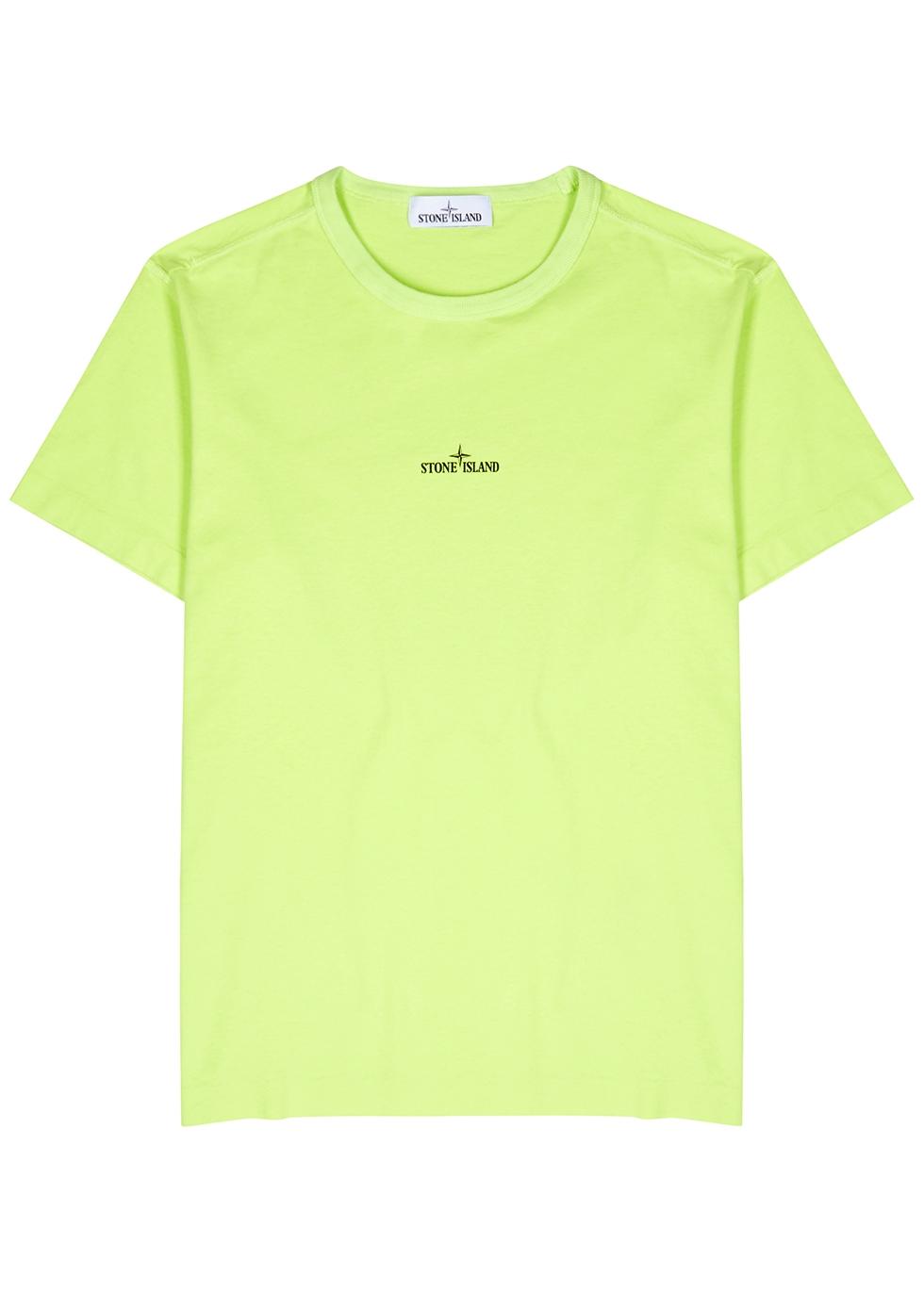 Stone Island Neon Green Cotton T-shirt for Men - Lyst