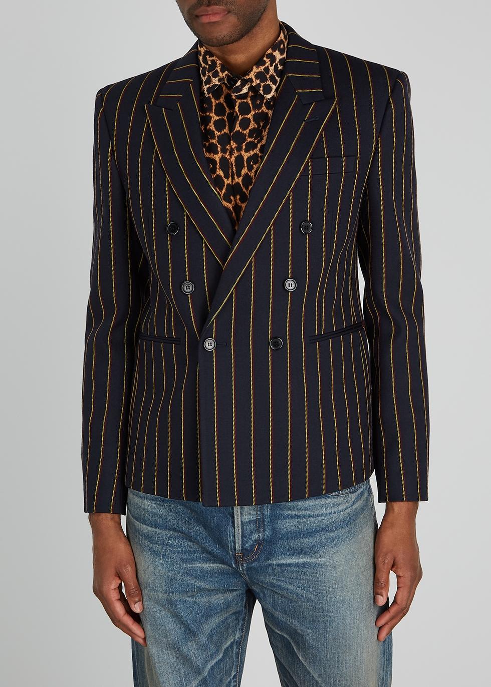 saint laurent striped blazer
