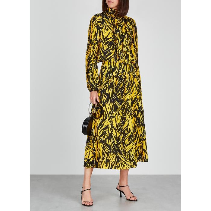 yellow zebra dress