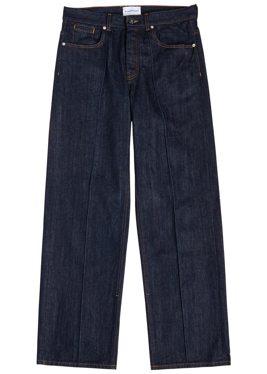 デニム・ジーパン GIVENCHY Twisted dark blue denim jeans B-1969-XX-J-680 Selvedge Denim One-washed Straight jeans