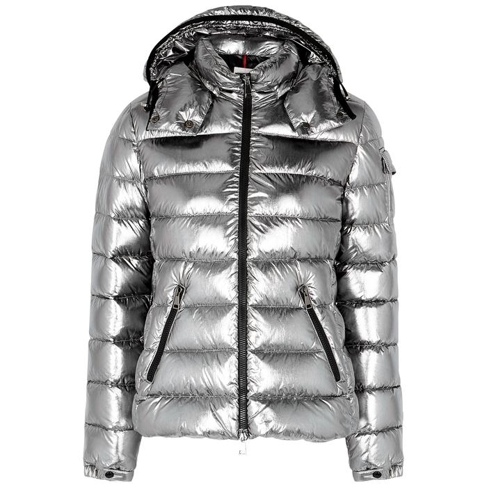 Moncler Bady Silver Quilted Shell 