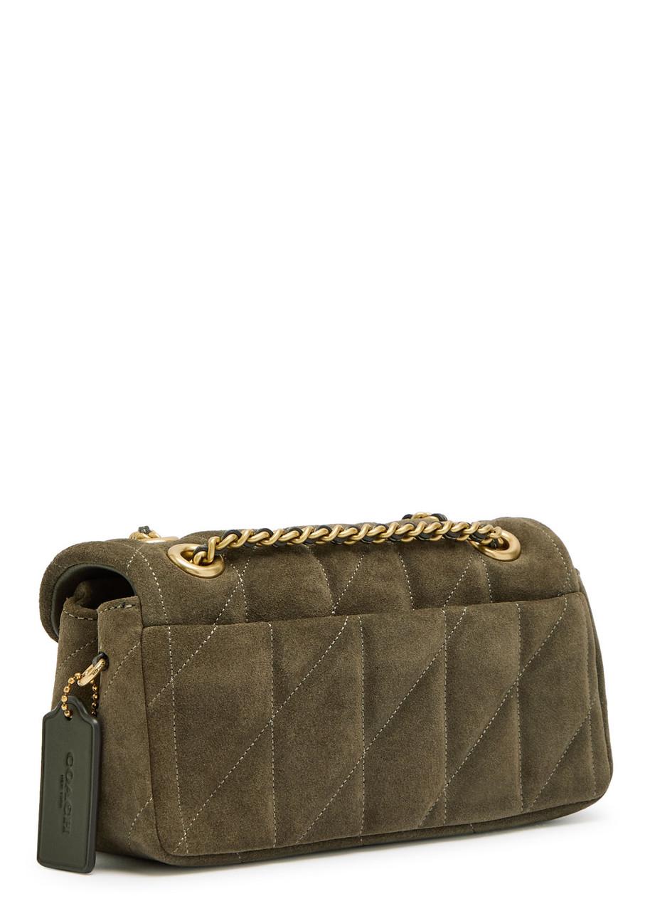 COACH Tabby 20 Quilted Suede Shoulder Bag in Green | Lyst