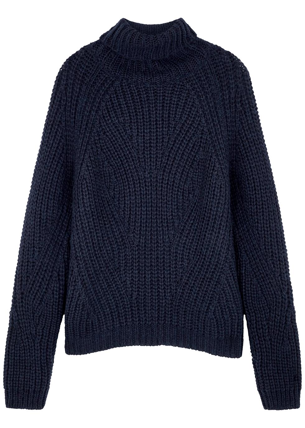 chunky navy sweater
