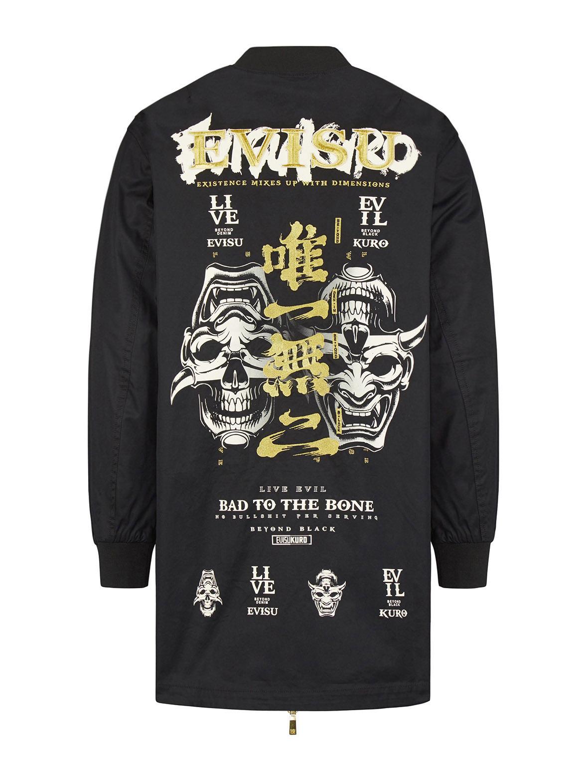 Evisu Bosozoku Embroidery Bomber Coat in Black for Men | Lyst