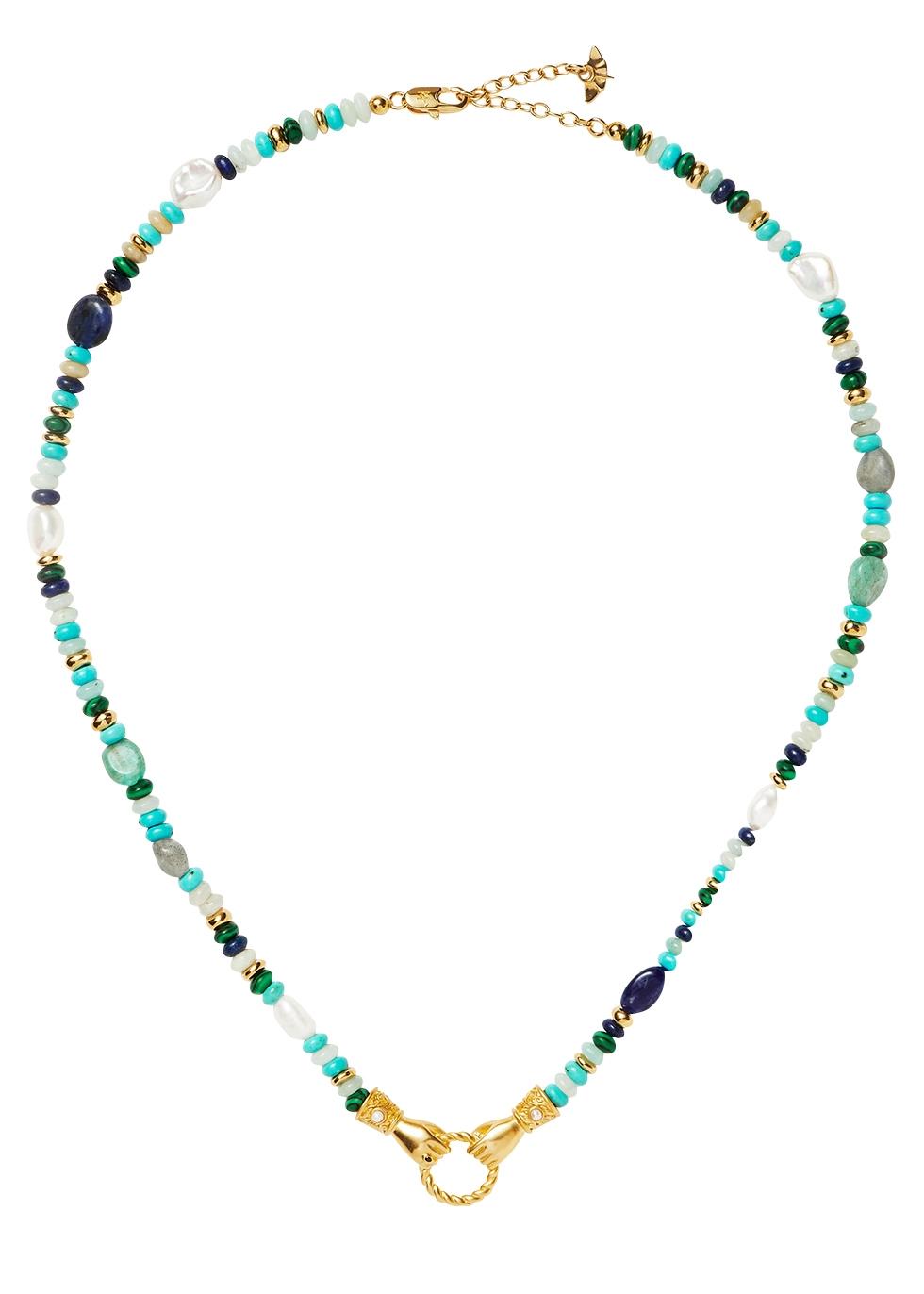 missoma MULTICOLOURED X Harris Reed In Good Hands Beaded Necklace