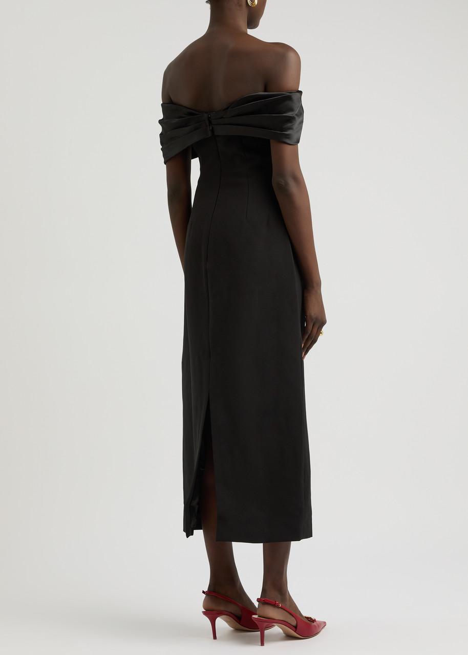 seamless midi dress Seamless Knit Reversible Dress in Black