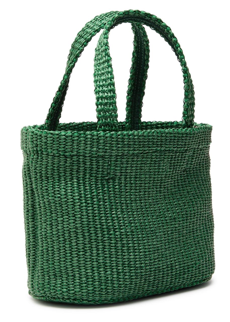 Jimmy Choo Beach Mini Raffia Tote in Green | Lyst