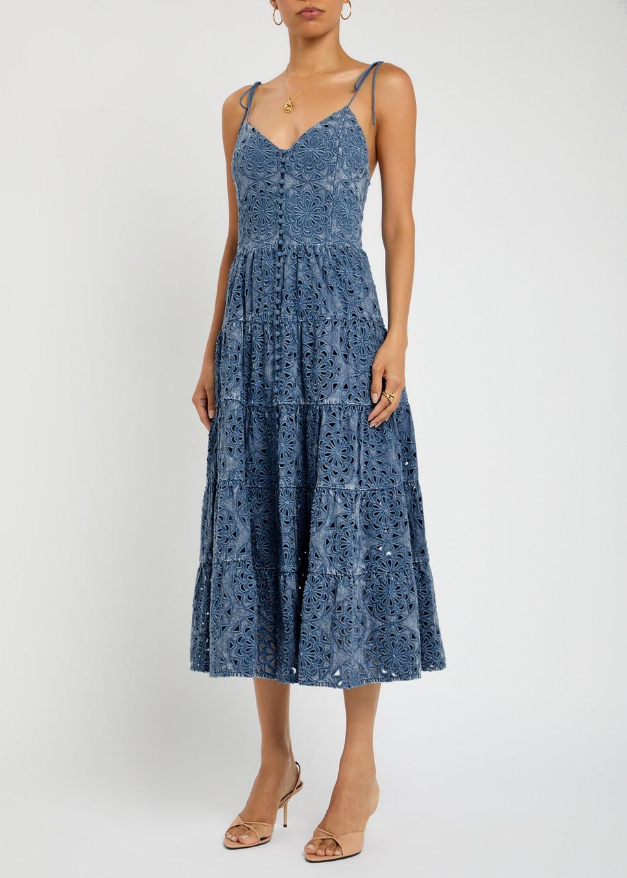 Alice+Olivia■Laverne Lace Up Back Dress■ドレス Laverne Lace Back Gown In Ruby | Alice + Olivia