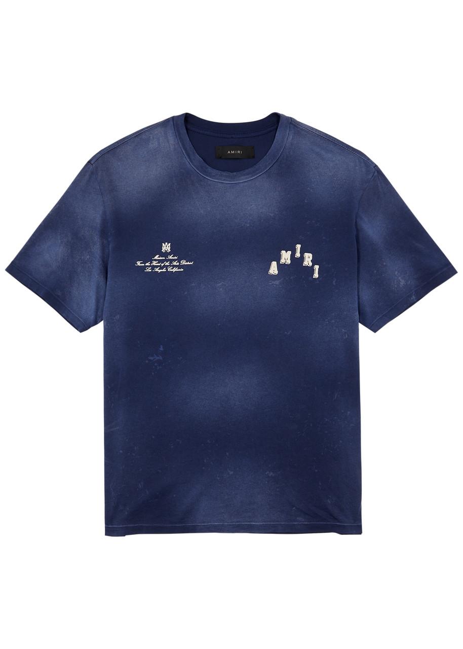 Amiri Collegiate Logo Cotton T-shirt in Blue for Men | Lyst
