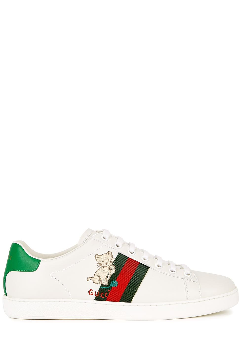Gucci Off-White Cat Ace Sneakers - ShopStyle