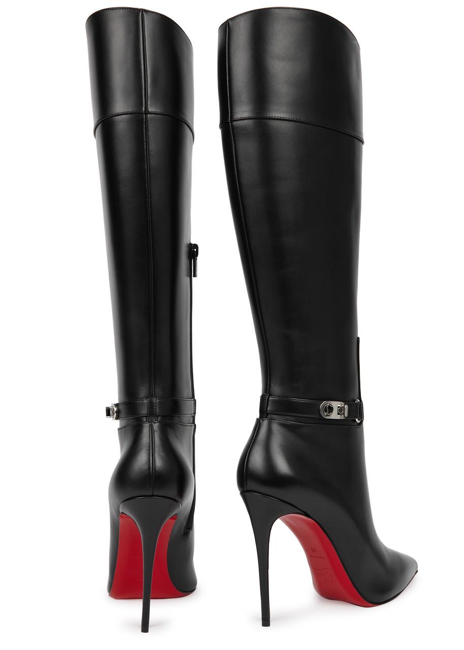 Christian Louboutin Lock So Kate 100 Leather Knee high Boots in Black Lyst UK