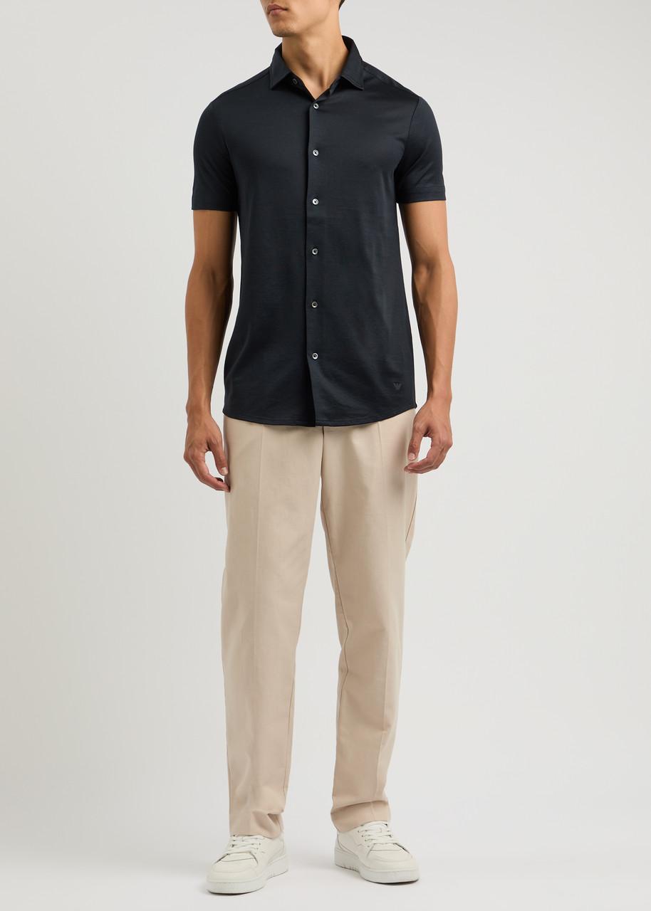 Emporio Armani Jersey Shirt in Blue for Men Lyst