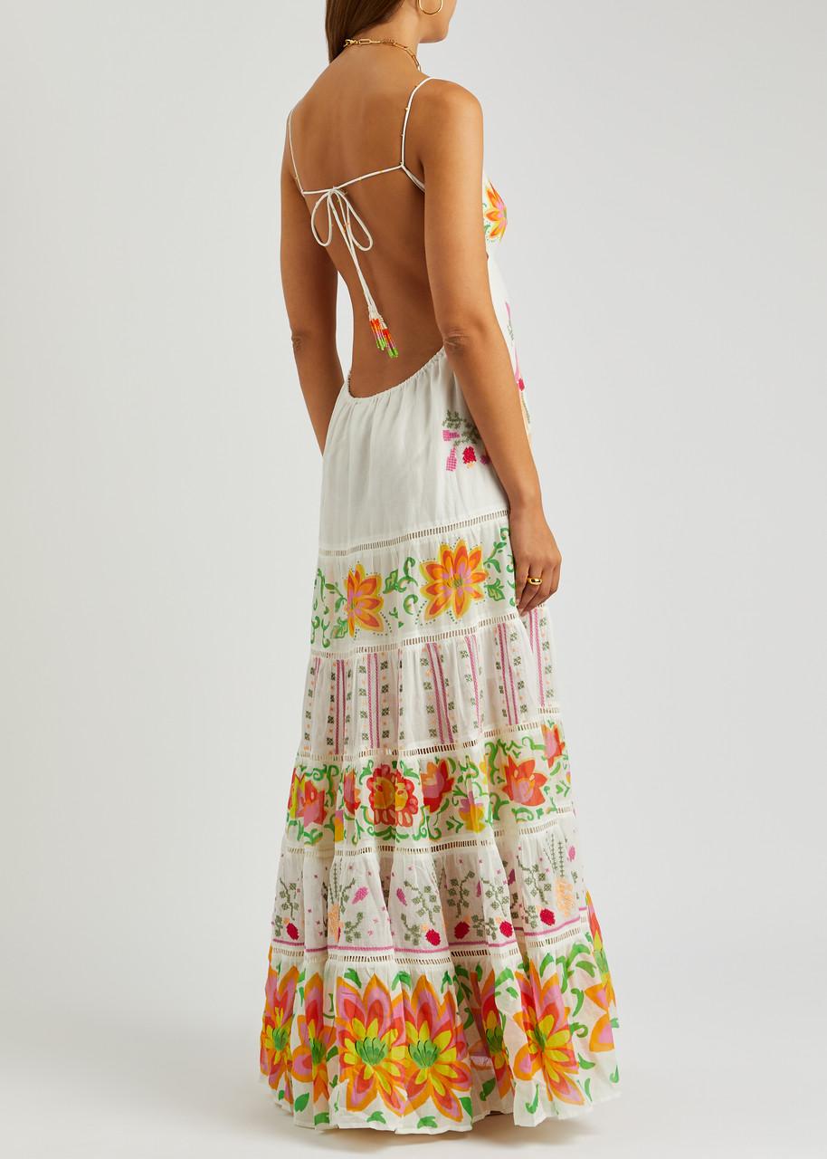 FARM Rio Red Mixed Neon Floral Maxi Dress | Lyst