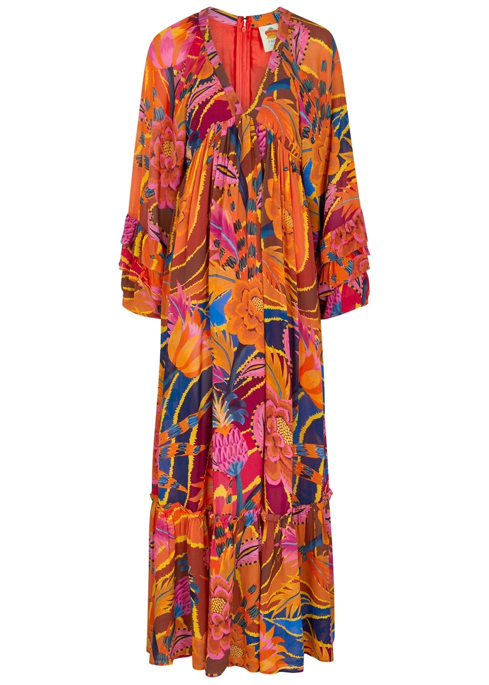 farm rio vintage wave midi dress Vintage Wave Midi Dress by FARM Rio