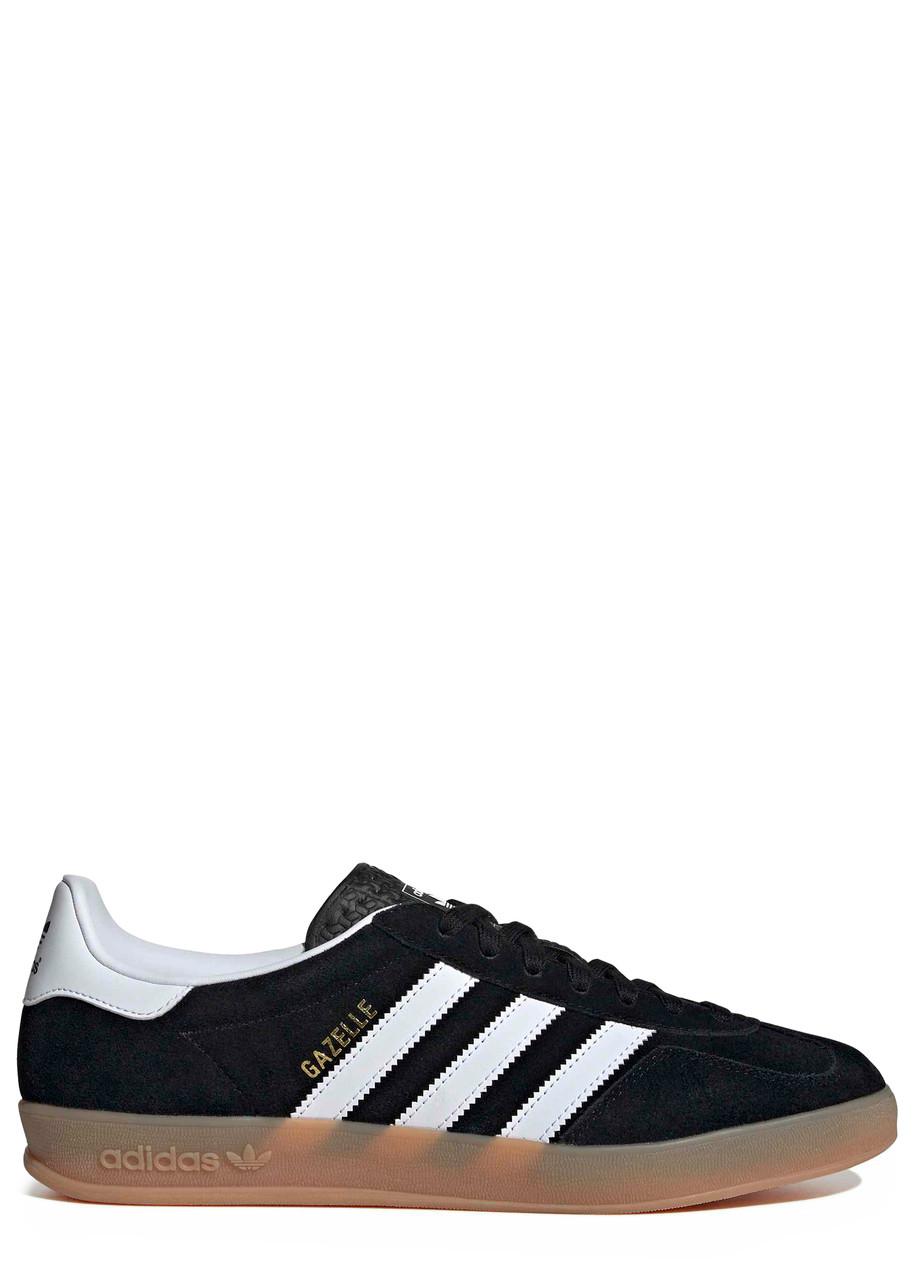 black leather gazelles mens